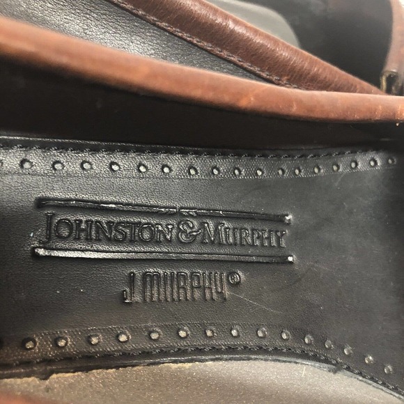 Johnston & Murphy Men’s Leather Loafers Shoe Size 9 Black Brown Slip On - Picture 5 of 8